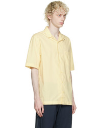 Chemise à manches courtes jaune Sunspel