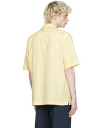 Chemise à manches courtes jaune Sunspel