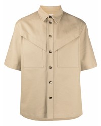 Chemise à manches courtes marron clair Bottega Veneta