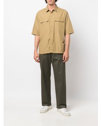 Chemise à manches courtes marron clair Calvin Klein