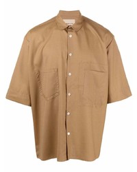 Chemise à manches courtes marron clair Corelate