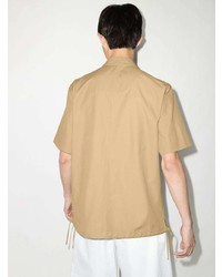 Chemise à manches courtes marron clair Helmut Lang