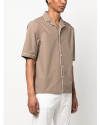 Chemise à manches courtes marron clair Officine Generale