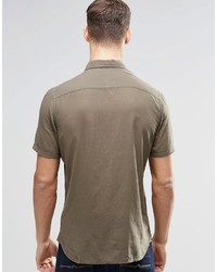 Chemise à manches courtes marron Asos