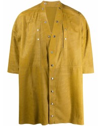 Chemise à manches courtes moutarde Rick Owens