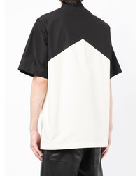 Chemise à manches courtes noire et blanche Jil Sander