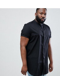 Chemise à manches courtes noire ASOS DESIGN