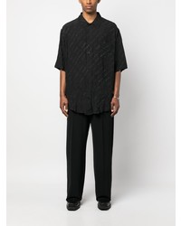 Chemise à manches courtes noire Balenciaga