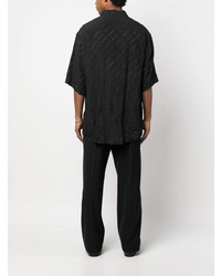 Chemise à manches courtes noire Balenciaga