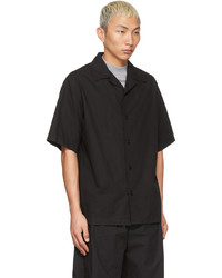 Chemise à manches courtes noire Jil Sander