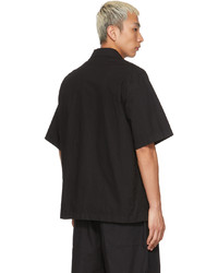 Chemise à manches courtes noire Jil Sander