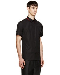 Chemise à manches courtes noire Alexander McQueen