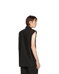 Chemise à manches courtes noire Raf Simons