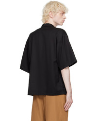 Chemise à manches courtes noire King & Tuckfield