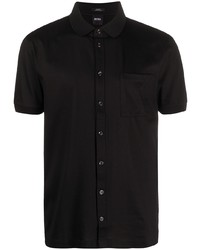 Chemise à manches courtes noire BOSS