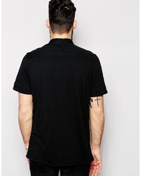 Chemise à manches courtes noire Asos