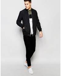 Chemise à manches courtes noire Asos