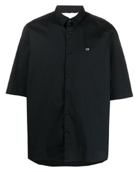 Chemise à manches courtes noire Calvin Klein
