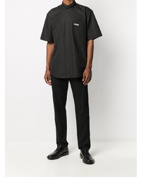 Chemise à manches courtes noire Balenciaga