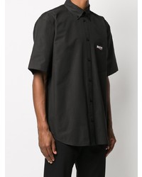 Chemise à manches courtes noire Balenciaga