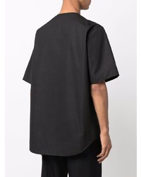 Chemise à manches courtes noire Jil Sander