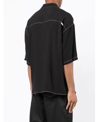 Chemise à manches courtes noire Izzue