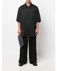 Chemise à manches courtes noire Balenciaga