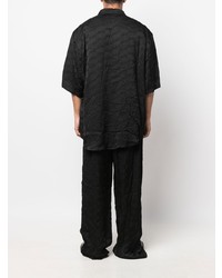 Chemise à manches courtes noire Balenciaga