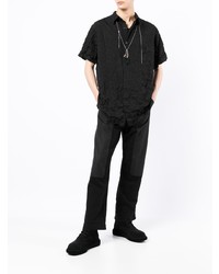 Chemise à manches courtes noire Yohji Yamamoto