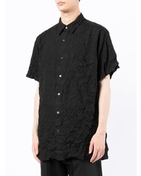 Chemise à manches courtes noire Yohji Yamamoto