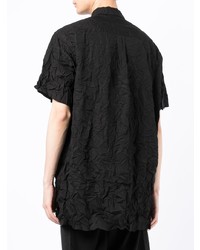 Chemise à manches courtes noire Yohji Yamamoto