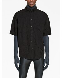 Chemise à manches courtes noire Balenciaga