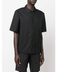 Chemise à manches courtes noire Veilance