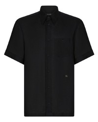 Chemise à manches courtes noire Dolce & Gabbana