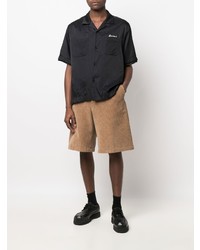 Chemise à manches courtes noire Sacai