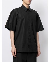 Chemise à manches courtes noire Jil Sander