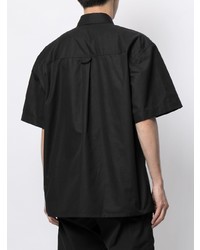 Chemise à manches courtes noire Jil Sander