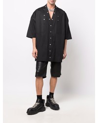 Chemise à manches courtes noire Rick Owens