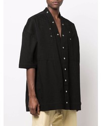 Chemise à manches courtes noire Rick Owens