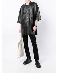 Chemise à manches courtes noire Rick Owens