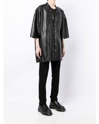 Chemise à manches courtes noire Rick Owens