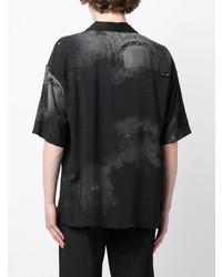 Chemise à manches courtes noire Izzue