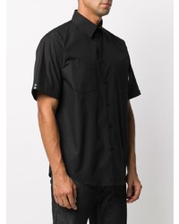 Chemise à manches courtes noire MSGM