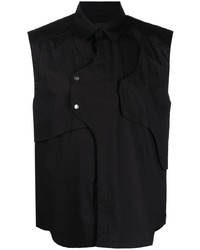 Chemise à manches courtes noire Heliot Emil