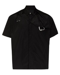 Chemise à manches courtes noire Heliot Emil