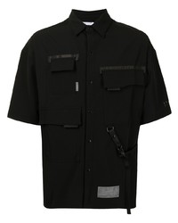 Chemise à manches courtes noire Izzue