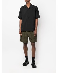 Chemise à manches courtes noire Sacai