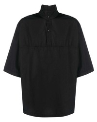 Chemise à manches courtes noire Lemaire