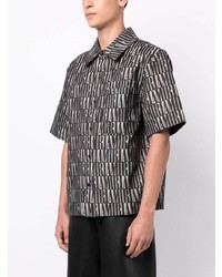 Chemise à manches courtes noire Amiri