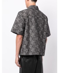 Chemise à manches courtes noire Amiri